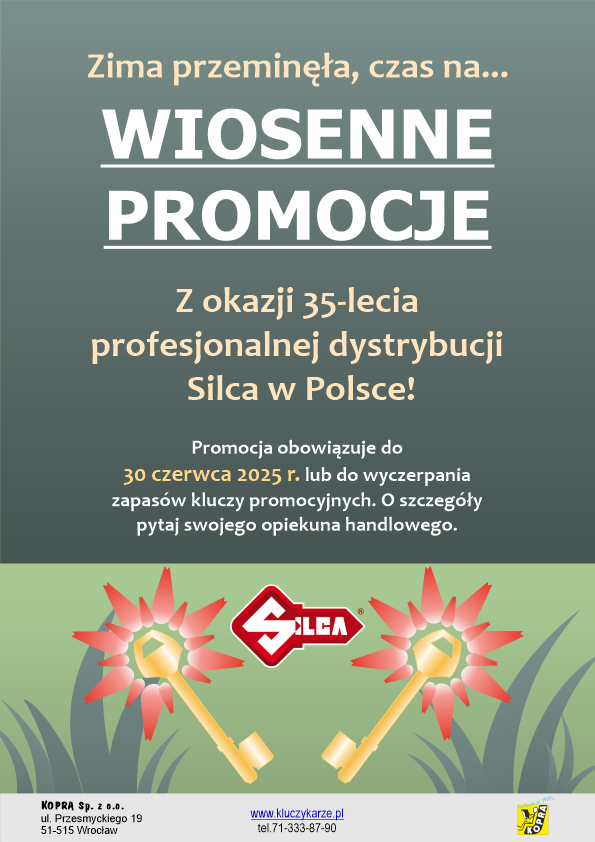 Promocja 35 lat Silca wykaz kluczy 2025.06.11