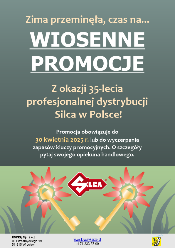Przedluzenie promocji na klucze Silca kwiecien okladka